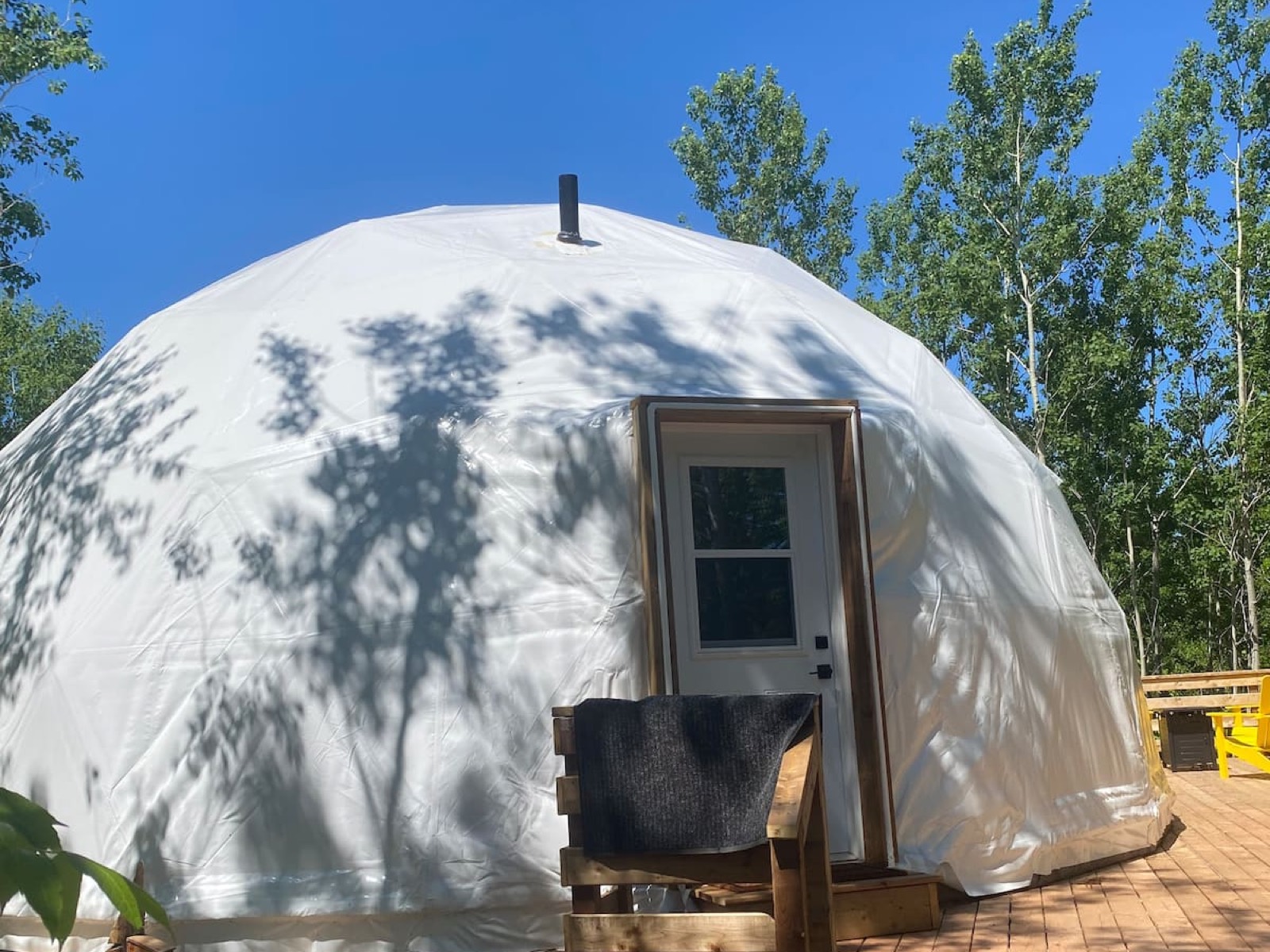 Gatherwood Retreat glamping dome at PEI Centerline Escapes