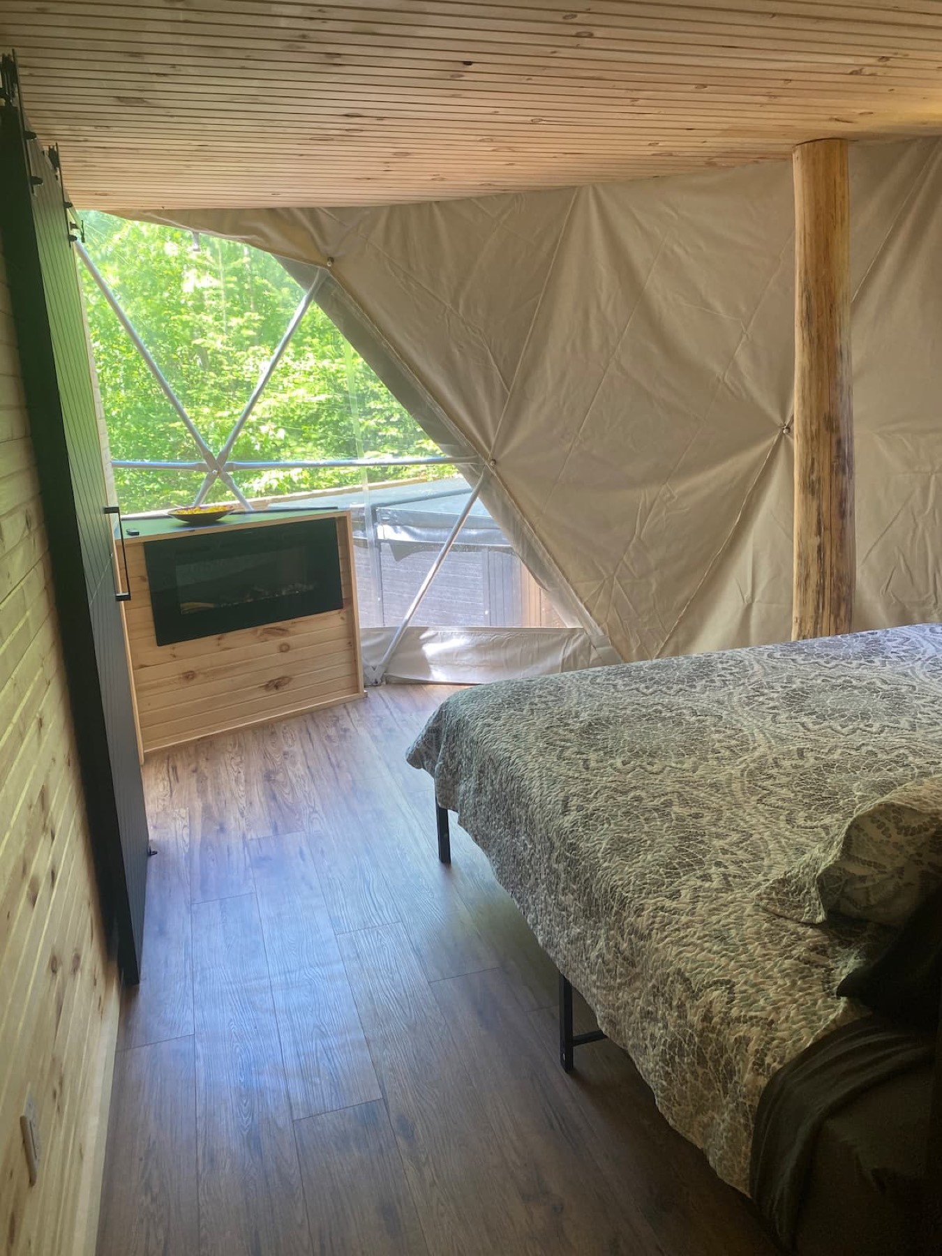 Gatherwood Retreat — the dome in its forest clearing