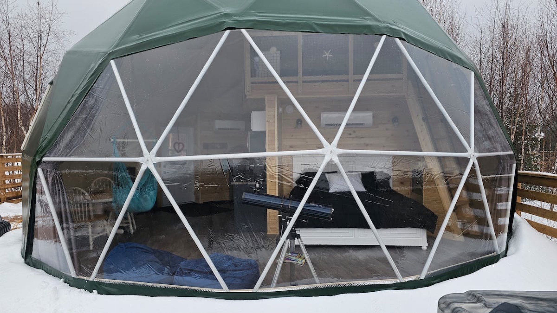 Harbor Haven glamping dome at PEI Centerline Escapes
